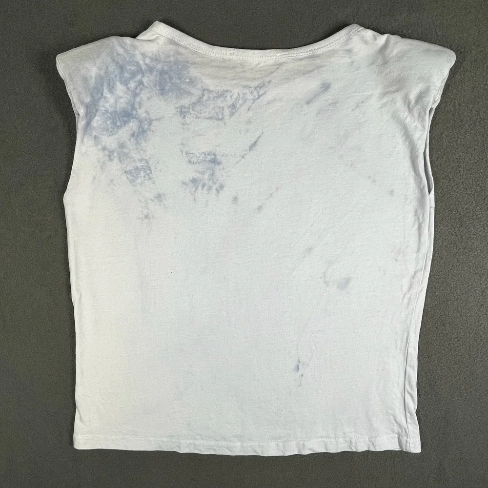 Vintage Posh Posh Tie-Dye Muscle Tee with Shoulder Pads M 90s Streetwear Grunge - Picture 3 of 5